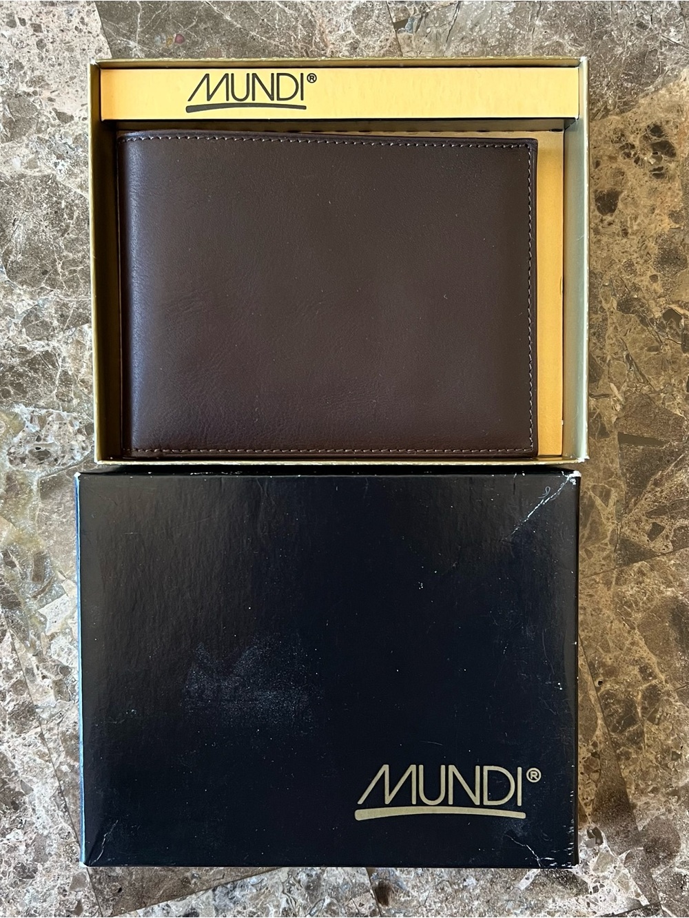 Mundi Brown Leather Bi-Fold Wallet